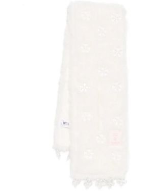 Rockfish Fular con motivo floral de x Susan Fang - Blanco