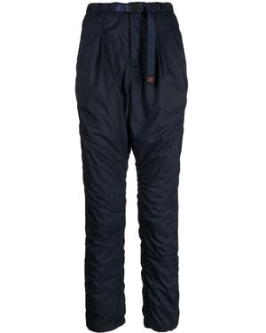 Undercover Logo-Tag Buckle-Fastening Tapered Trousers - Blue