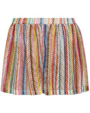 Missoni Shorts Mit Zickzackmotiv - Weiß