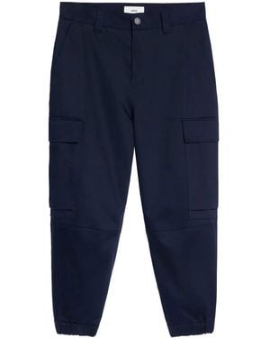 Ami Paris Straight-Leg Cargo Trousers - Blue