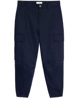 Ami Paris Straight-Leg Cargo Trousers - Blue