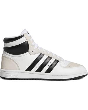 adidas Top Ten Hi /Taupe" Trainers - White