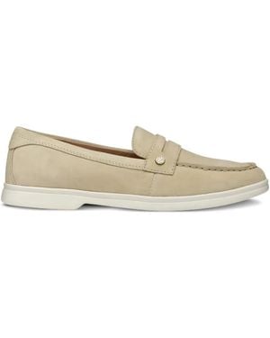Geox Xan3 Suede Loafers - Natural
