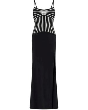 Hervé Léger Vestido de fiesta Ophelia a rayas - Negro