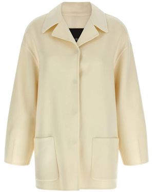 Fabiana Filippi Patch-Pockets Cashmere Coat - Natural