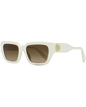 Marc Jacobs J Marc Rectangle-Frame Sunglasses - Natural