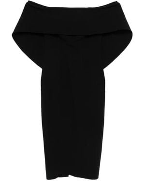 MITILIANE COUTURE Asymmetric-bust Midi Dress - Black