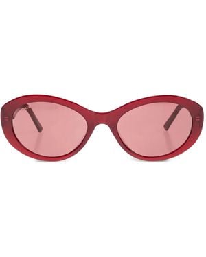 Balenciaga Oval-Frame Sunglasses - Pink