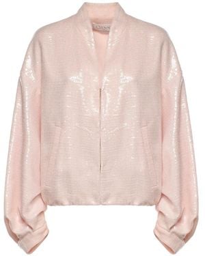 Genny Sequin-Embellished Bomber Jacket - Pink
