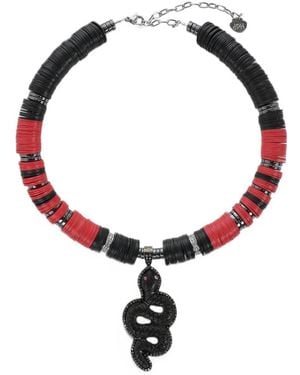 Hijas de Puka And Beaded Snake Necklace - White