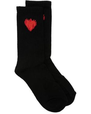 Vision Of Super Heart-Jacquard Socks - Black