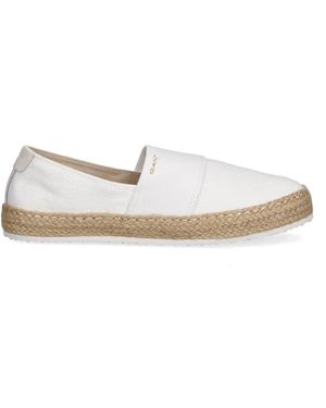 GANT Braided-Sole Slip-On Espadrilles - White
