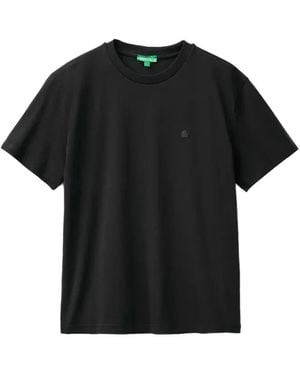 Benetton Logo-Patch T-Shirt - Black