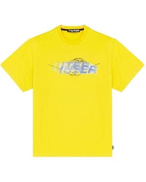 Iuter Swift Print-Detail Cotton T-Shirt - Yellow