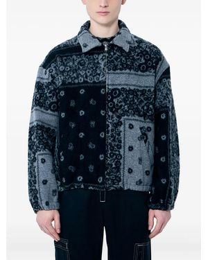 Nomarythm Textile Bandana Fleece Jacket - Blue