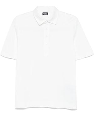 ZEGNA Kurzärmeliges Poloshirt - Weiß