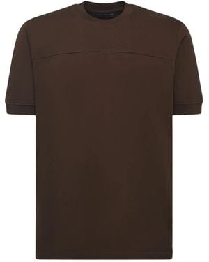 Giuliano Galiano Crew-Neck Cotton T-Shirt - Brown