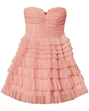 Twinset Bustier Tulle Mini Dress - Pink