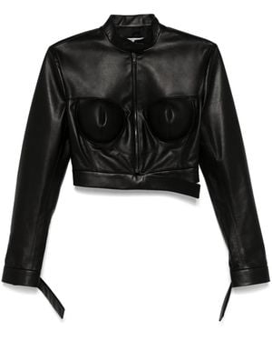 Nensi Dojaka Leather Jacket - Black