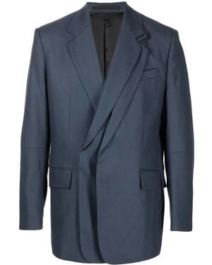 ZZERO BY SONGZIO Oversize Double-Breasted Blazer - Blue
