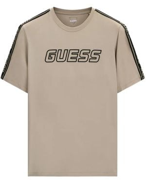 Guess Front Logo Stretch T-Shirt - Grey