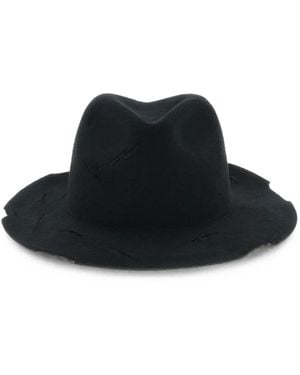 メンズ Yohji Yamamoto ダメージ フェルトハット ブラック | Lyst