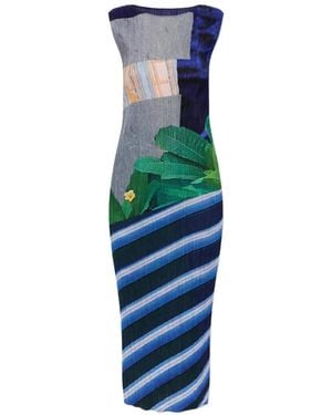 Pleats Please Issey Miyake Pleated Dress - Blue
