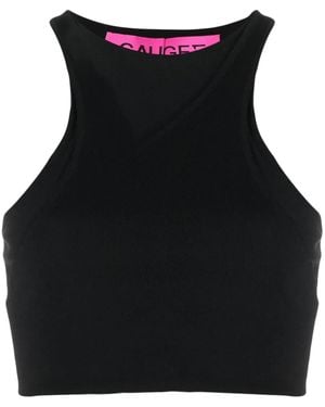 GAUGE81 Fine-Knit Cropped Top - Black