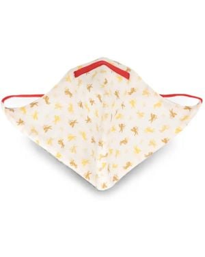 Isaia Cherub-Print Face Mask - Pink