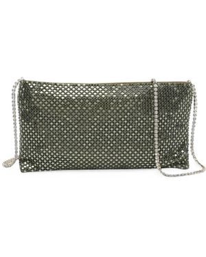 Benedetta Bruzziches Mini Sac Your Best Friend À Ornements En Cristal Et Bride En Chaîne - Grey