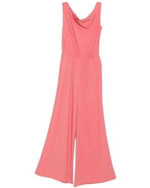 Carla G One-Shoulder Wide-Leg Jumpsuit - Pink