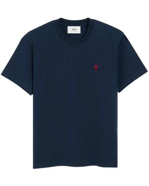 Ami Paris De Coeur T-Shirt - Blue