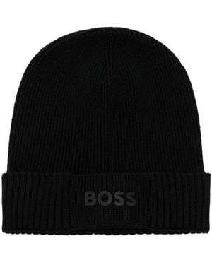 BOSS Asic ビーニー - ブラック