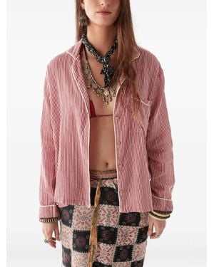 MAISON HOTEL Dodo Striped Cotton Shirt - Red