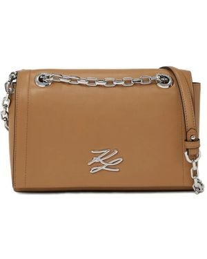 KARL LAGERFELD K/Autograph Shoulder Bag - Brown