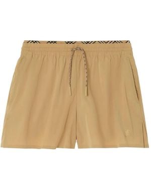 Burberry Shorts Aus Nylon - Natur