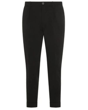 GTA IL PANTALONE Pleated Straight-Leg Trousers - Black
