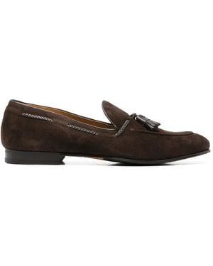 Calce Tassel Trim Loafers - Brown