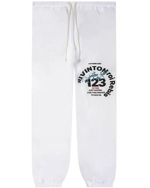 RRR123 Drawstring Track Trousers - White