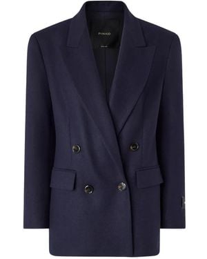 Pinko Double-Breasted Blazer - Blue