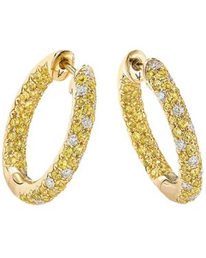 Robinson Pelham Pendientes De Aro En Oro De 18 Ct Con Diamantes - Metálico