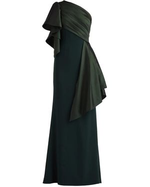 Tadashi Shoji Ruffled One-Shoulder Maxi Dress - Black