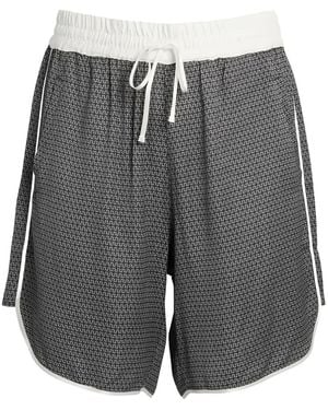 WHYAT Patterned Drawstring Shorts - Grey