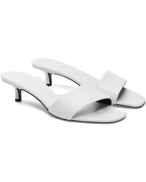 Loulou de Saison Mules Andy Con Tacón - Blanco