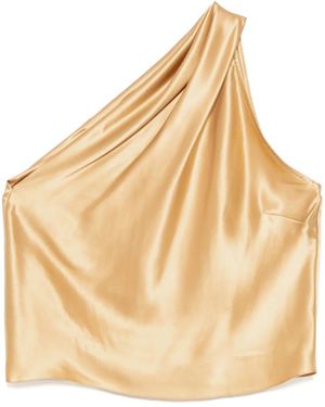 Michelle Mason Asymmetrisches Neckholder-Top - Natur