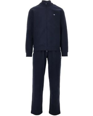EA7 Logo-Patch Tracksuit - Blue