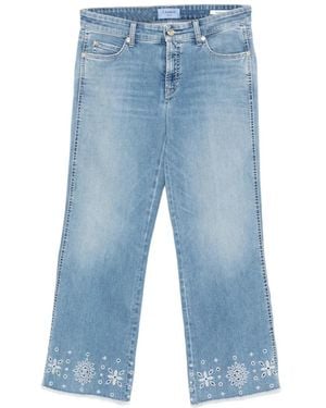 Cambio Francesca Broderie Anglaise Jeans - Blue