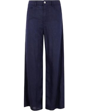 Emporio Armani Linen Trousers - Blue