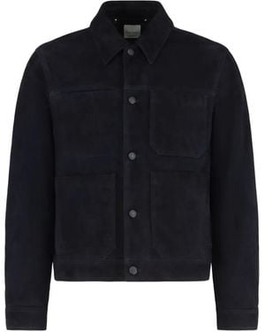 Paul Smith Suede Button-Fastening Jacket - Blue