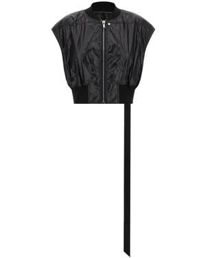 Rick Owens Tatlin Bomber Cropped Vest - Black